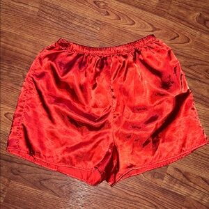 Metropolitan Red Satin Sleep Shorts